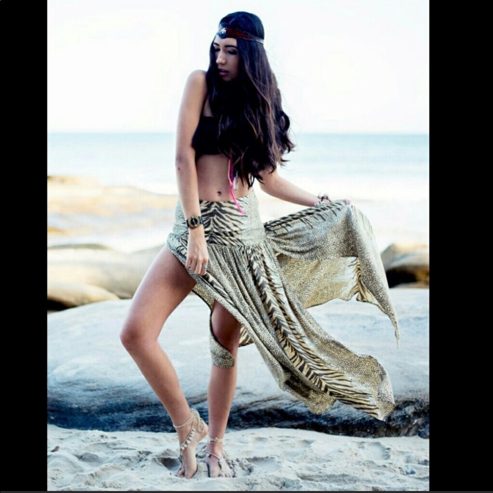 Spell and the gypsy jungle split skirt